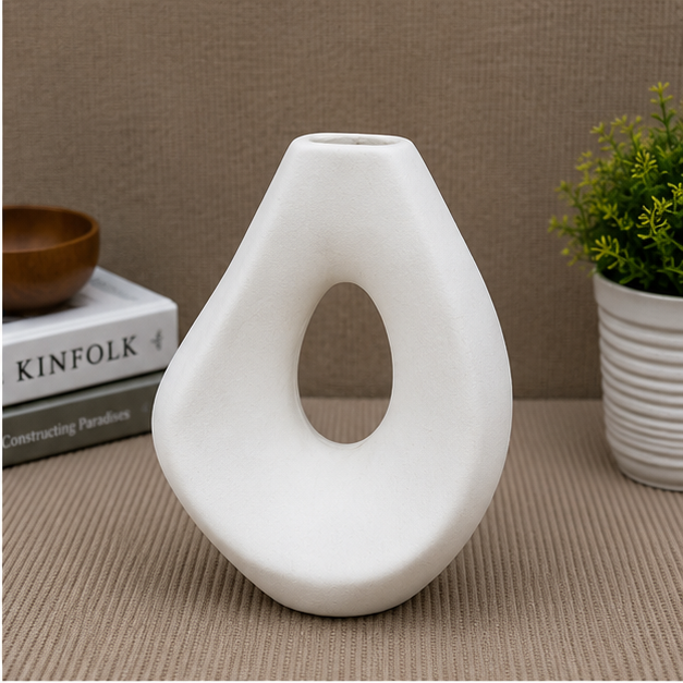 Modern White Decorative Flower Vase (YM1355)