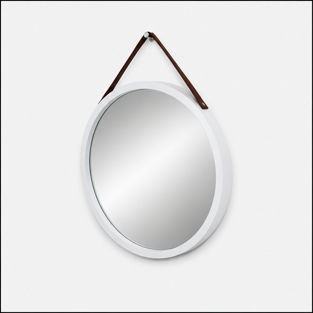 Modern Round Wooden Wall Mirror (YM1136)