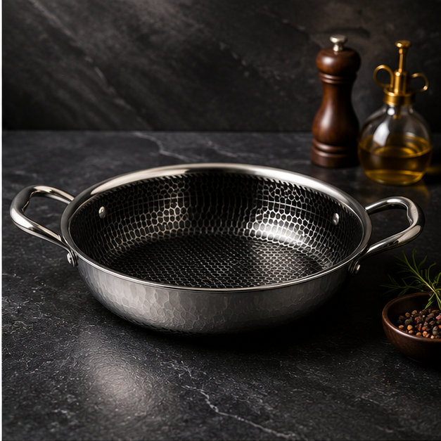 Stainless Steel Cooking Pan for Everyday Kitchen Use(YM1574)