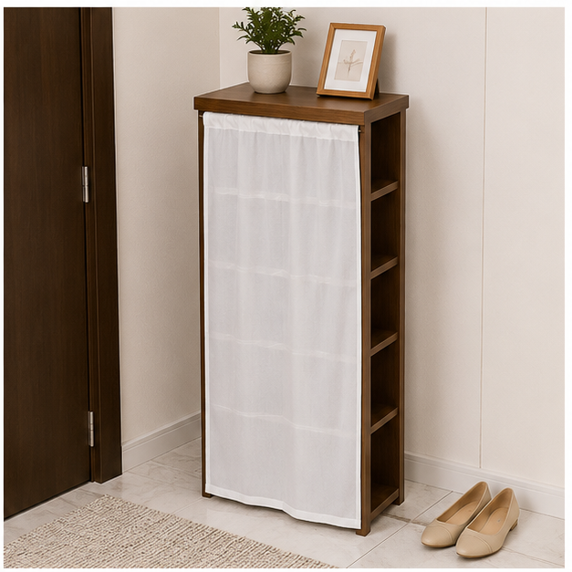 Brown Wooden Shoe Rack Organizer (YM2121)