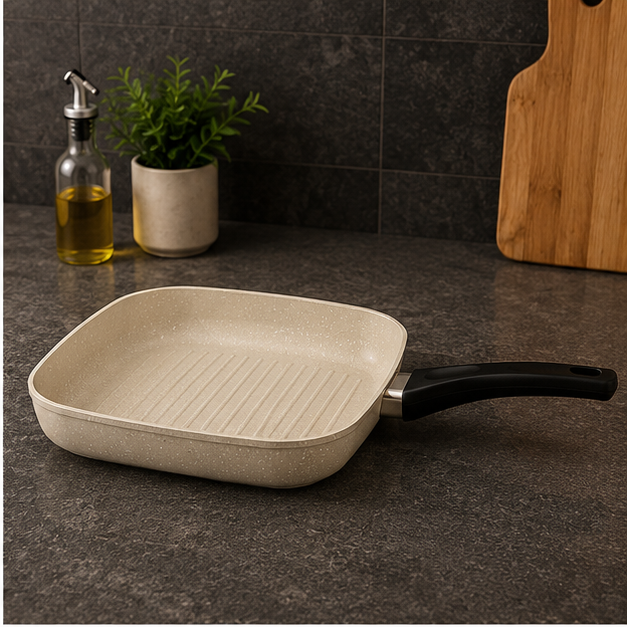 Durable White Cooking Pan for Everyday Cooking Use (YM1314)