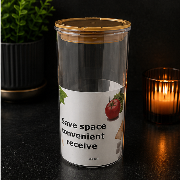 Plastic Storage Box Transparent 1100ML (YM1807)