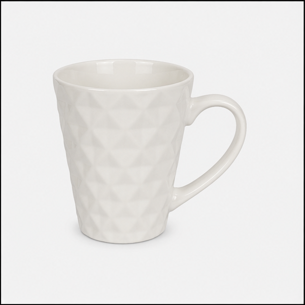 Diamond Textured Ceramic Coffee Mug (YM781)
