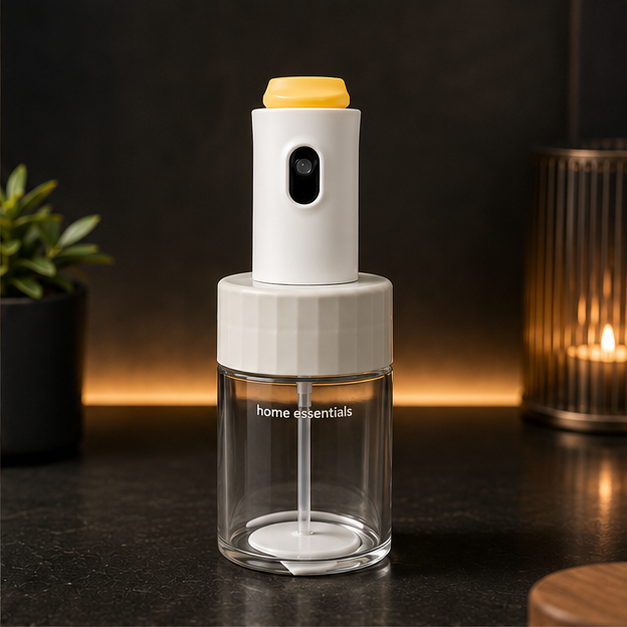 Glass Oil Spray Bottle Transparent 180ml (YM2211)