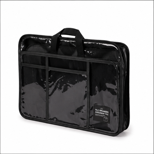 Black Premium File Organizer Bag (YM796)