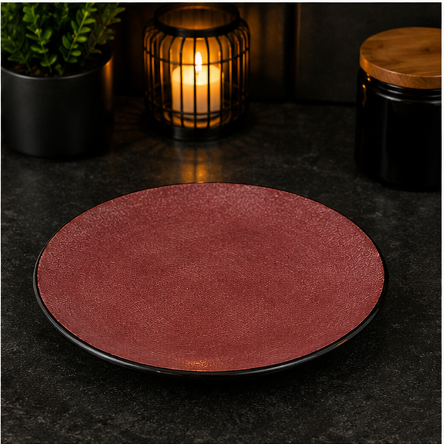 Elegant Pink Ceramic Serving Plate for Dining & Serveware (YM1456)