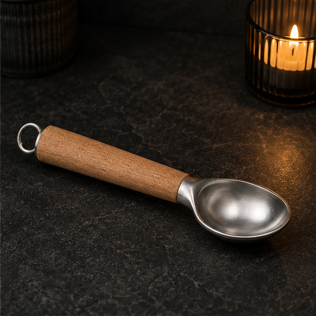 Ice Cream Scoop SS Wood Handle (YM1633)