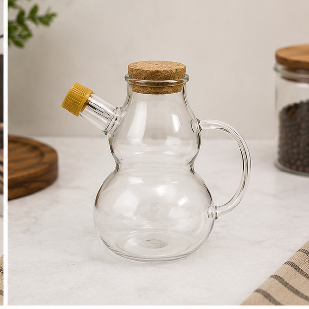 Artisan Glass Oil Dispenser with Pour Spout (YM2439)
