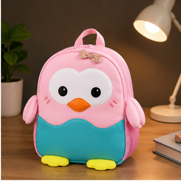 Kids Penguin Backpack Pink (YM1172)