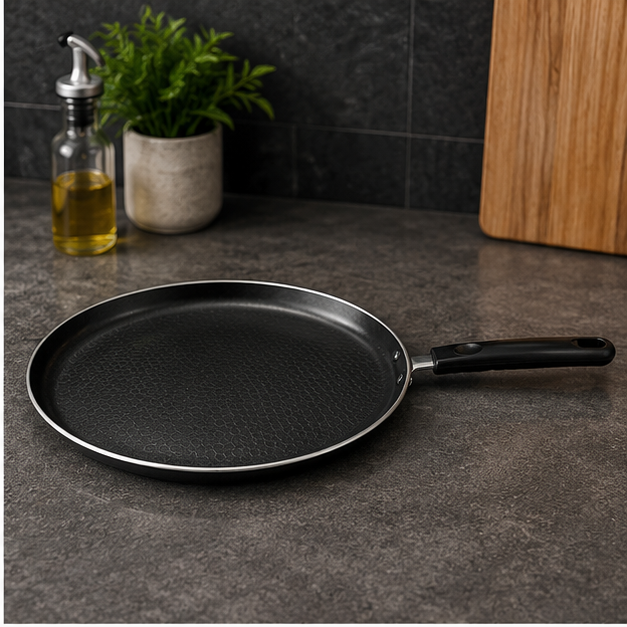 Black Cooking Pan 28CM for Modern Kitchen Essentials  (YM1310)