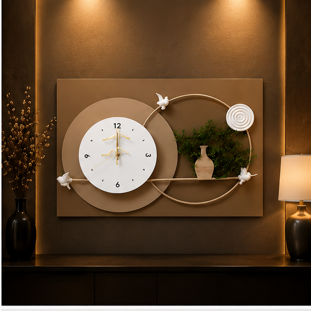 Modern Multi-Color Decorative Wall Clock (YM1093)