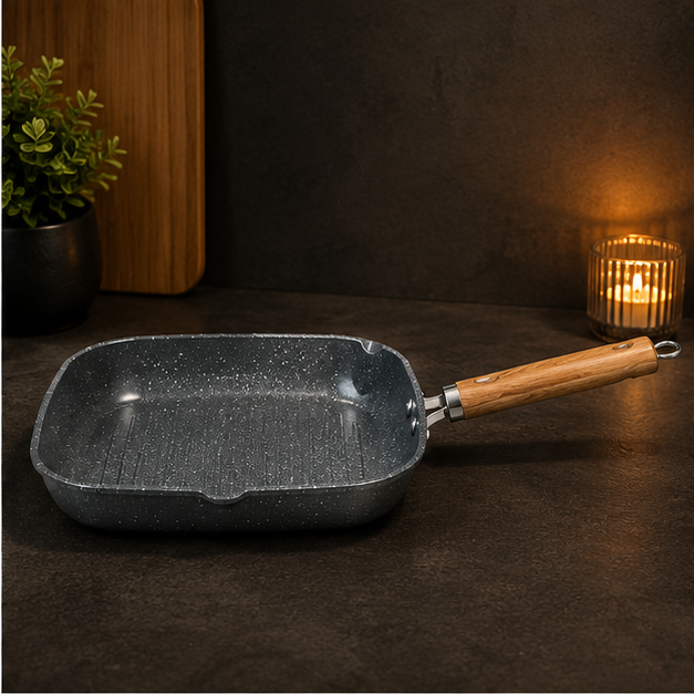 Black Cooking Pan 20CM for Everyday Kitchen Cooking (YM1318)