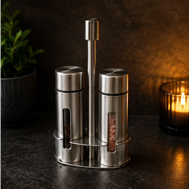 Salt Dispensers Stainless Steel Set of 2 (YM1666)
