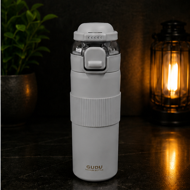 Insulated Stainless Steel Water Bottle Grey 700ML (YM1626)