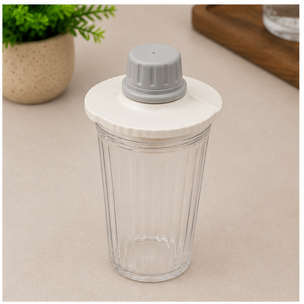 White Shaker Bottle 600ML for Protein & Fitness Drinks (YM2148)