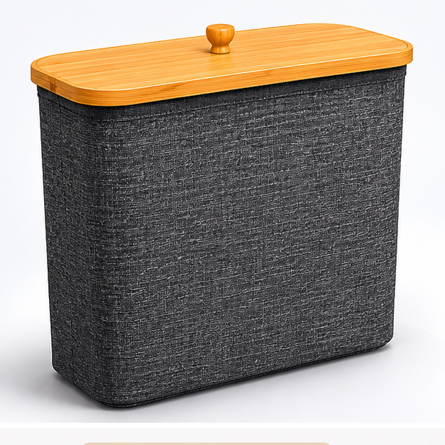 Grey Laundry Hamper Basket for Daily Use (YM1883)