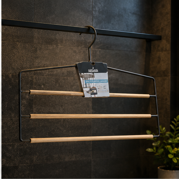 Grey Multi-Layer Plastic Hanger (YM422)