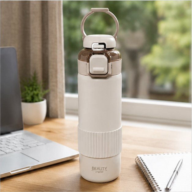 Brown Stainless Steel Insulated Water Bottle 700ml (YM1626)