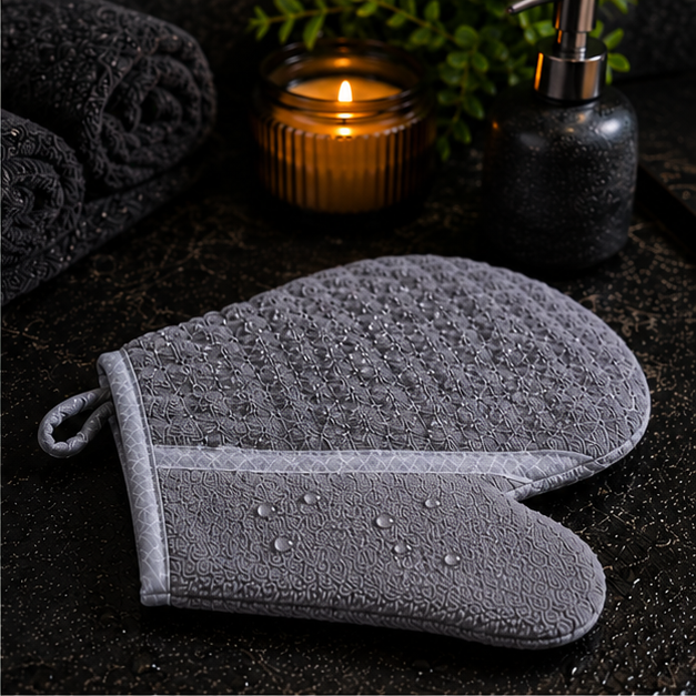 Bath Scrub Glove Grey (YM737)