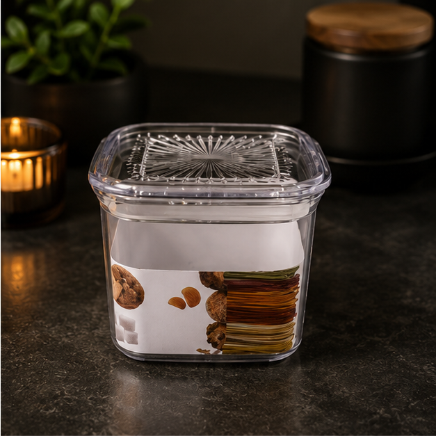 Transparent Plastic Storage Container with Lid 500ml (YM1825)