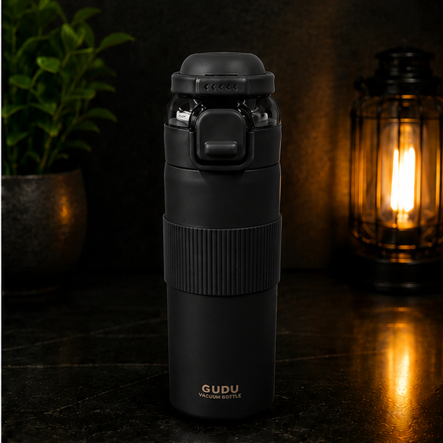Insulated Stainless Steel Water Bottle Black 700ML (YM1626)