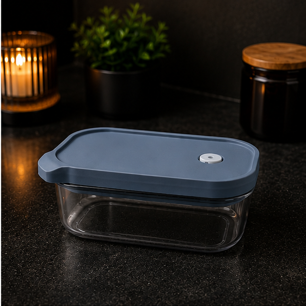Moisture-Proof Plastic Storage Container with Grey Lid (YM1809)
