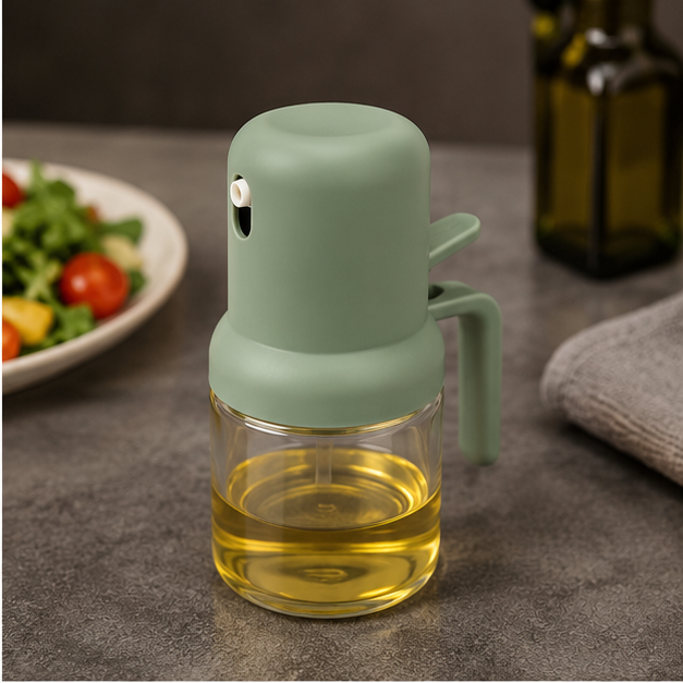 Blue Glass Oil Spray Bottle Transparent (YM2216)