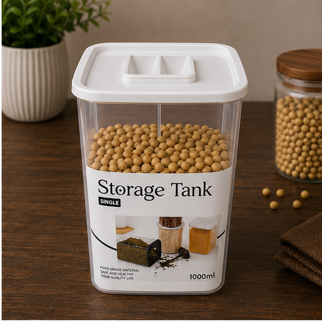 White Plastic Storage Box with Lid (YM288)