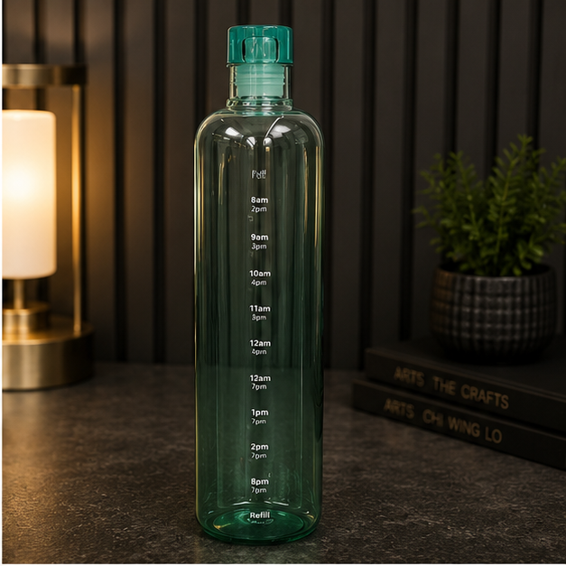 Glass Water Bottle Green 1000ML (YM2150)