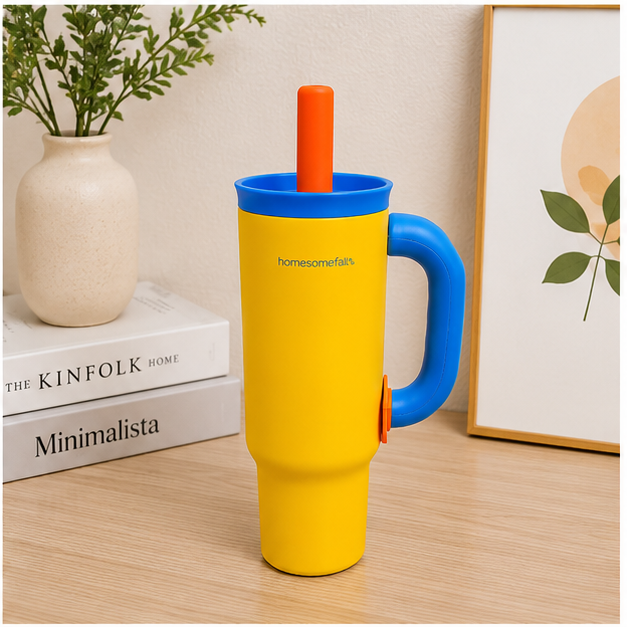 Yellow Insulated Tumbler with Handle (YM2620)