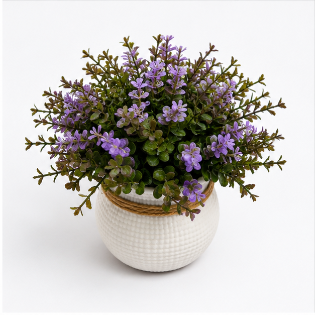 Artificial Floral Plant in Decorative White Pot (YM1001)
