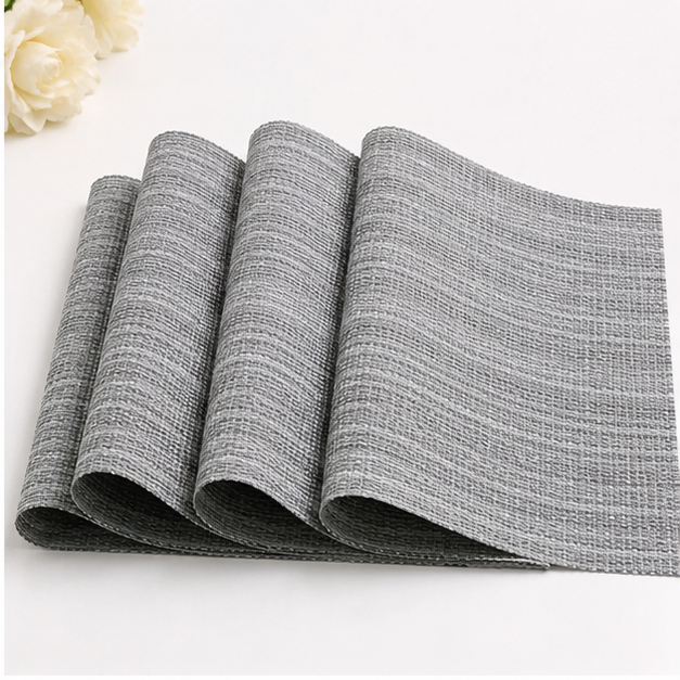 Grey Woven Table Mat for Dining & Table Protection (YM032)