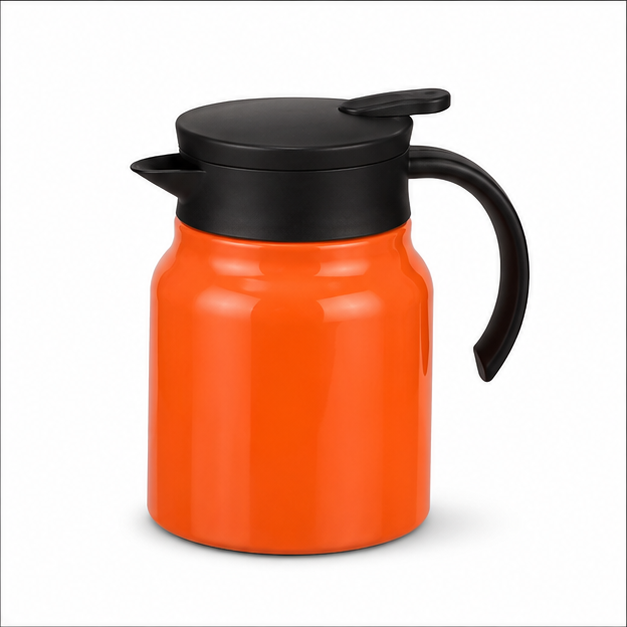 Orange Stainless Steel Vacuum Coffee Pot 800ml (YM2142)