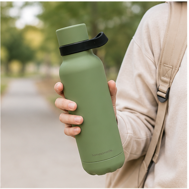 Olive Vacuum Insulated Stainless Steel Bottle 750ML (YM2203)