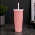 Plastic Water Tumbler with Straw for Daily Hydration & Travel (YM494)