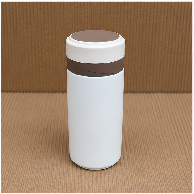 White Stainless Steel Water Bottle 350ML (YM2502)