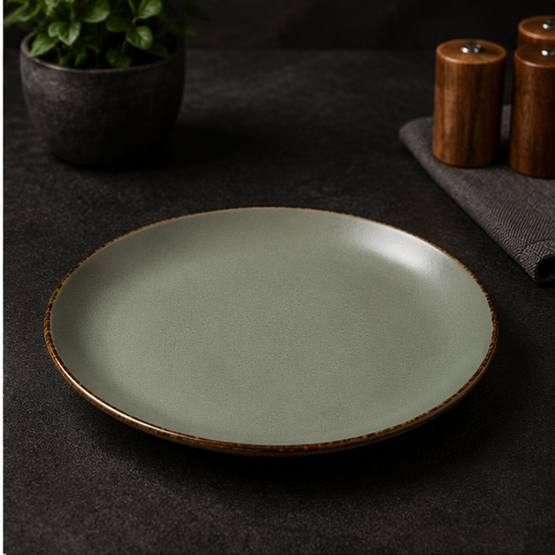 Green Plate for Everyday Dining and Kitchen Use  (YM1449)