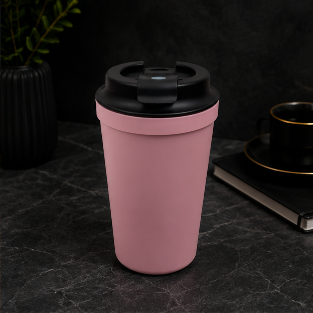 Insulated Coffee Tumbler Pink 340ML (YM2133)