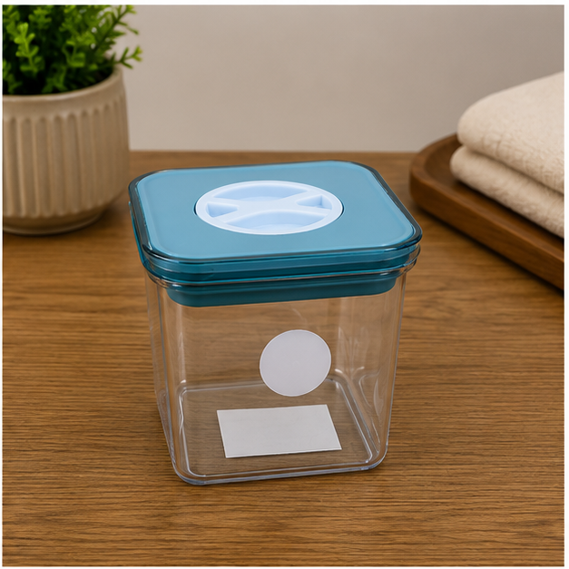 Blue Plastic Storage Container with Airtight Lid (YM2690)