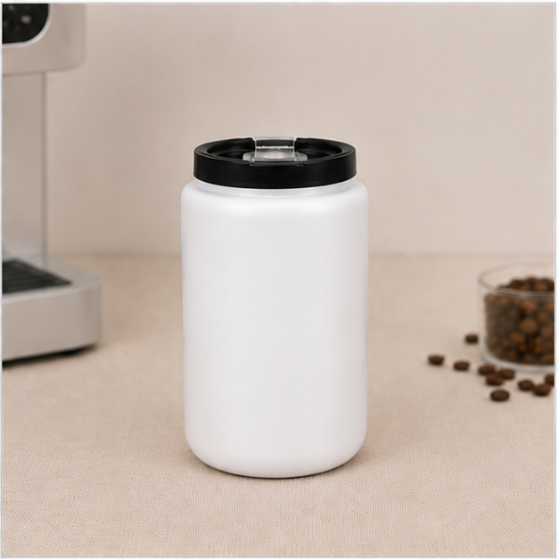 White Coffee Tumbler 350ML with Lid (YM1624)