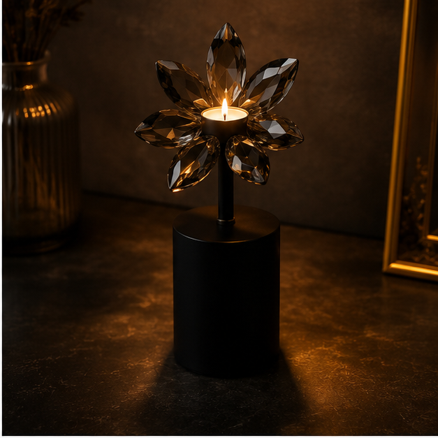 Crystal Floral Decorative Accent Sculpture (YM1120)