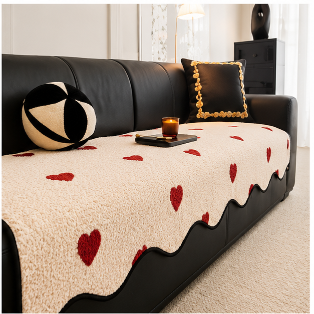 Red Soft Floor Rug for Living Room & Bedroom (OF-FM-14)
