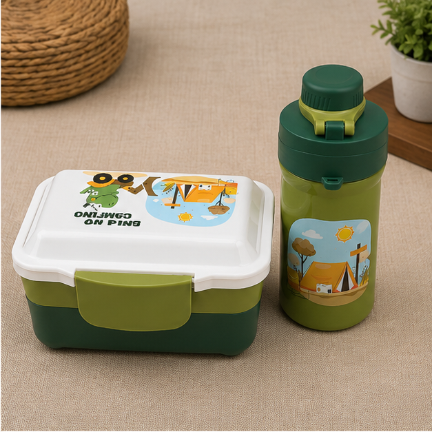 Kids Lunch Box & Water Bottle Set Blue (YM2473)