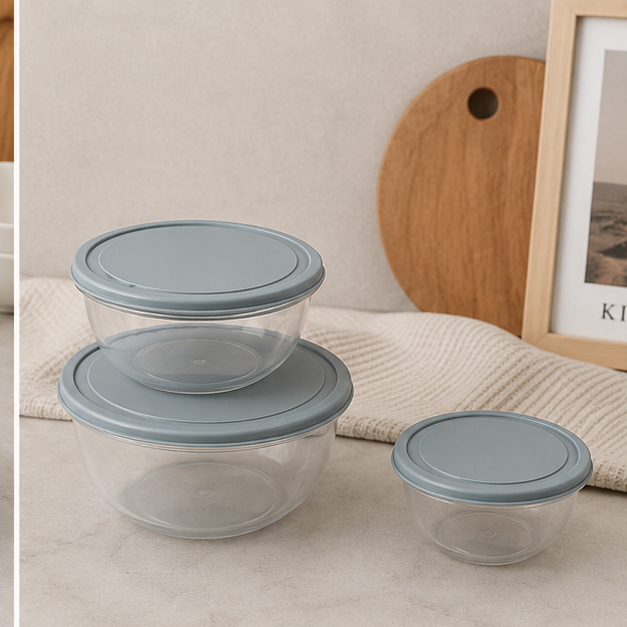 Storage Container Blue Set of 3 (YM2727)