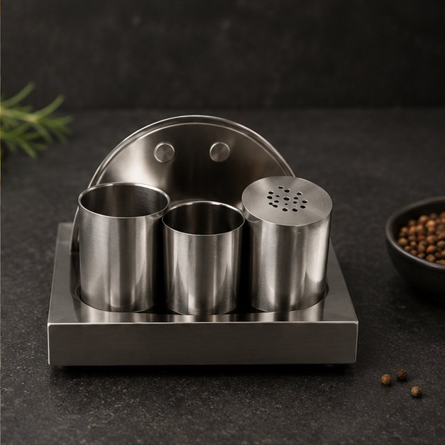 Salt Dispensers Stainless Steel Set of 3 (YM1665)