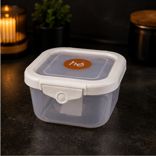 Transparent Plastic Food Storage Container with Locking Lid (YM1826)