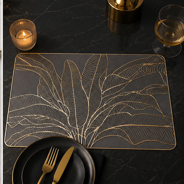 Botanical Gold Table Mat Set of 6 (YM2652)