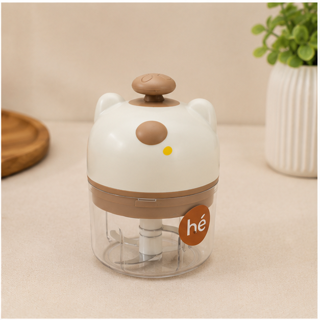 Beige Electric Garlic Chopper 250ML (YM2225)