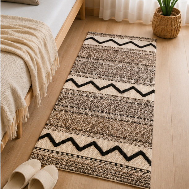 Cream Plush Floor Rug for Living Room & Bedroom (OF-FM-16)