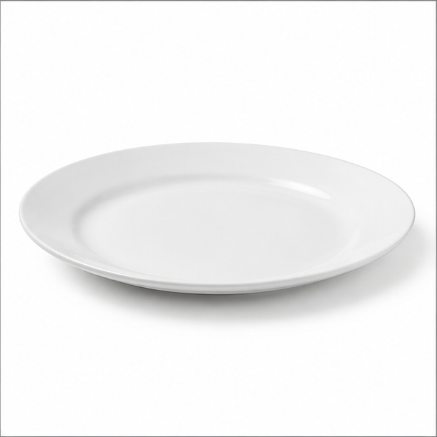 Classic White Ceramic Dinner Plate (YM1443)